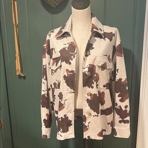 Altar'd State Brown and Cream Utility Jacket